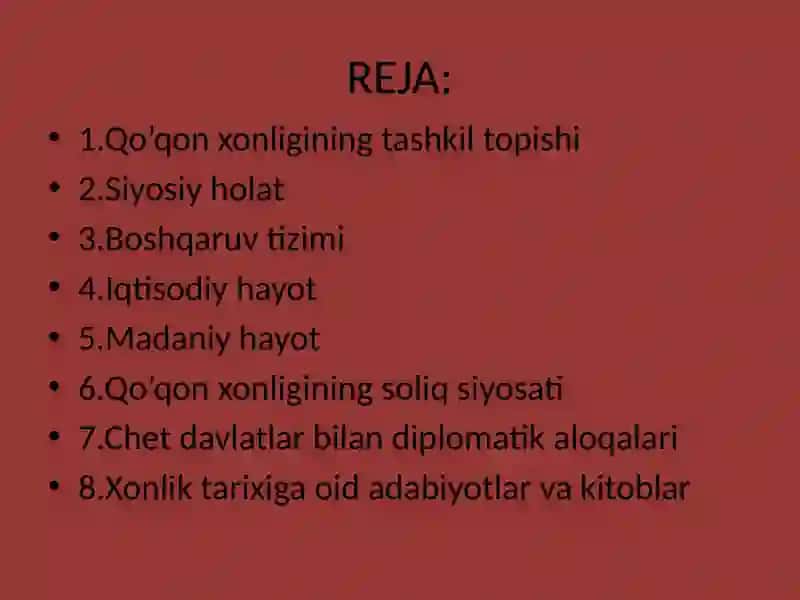 Qo’qon xonligidagi ijtimoiy-iqtisodiy, siyosiy, madaniy holat 2
