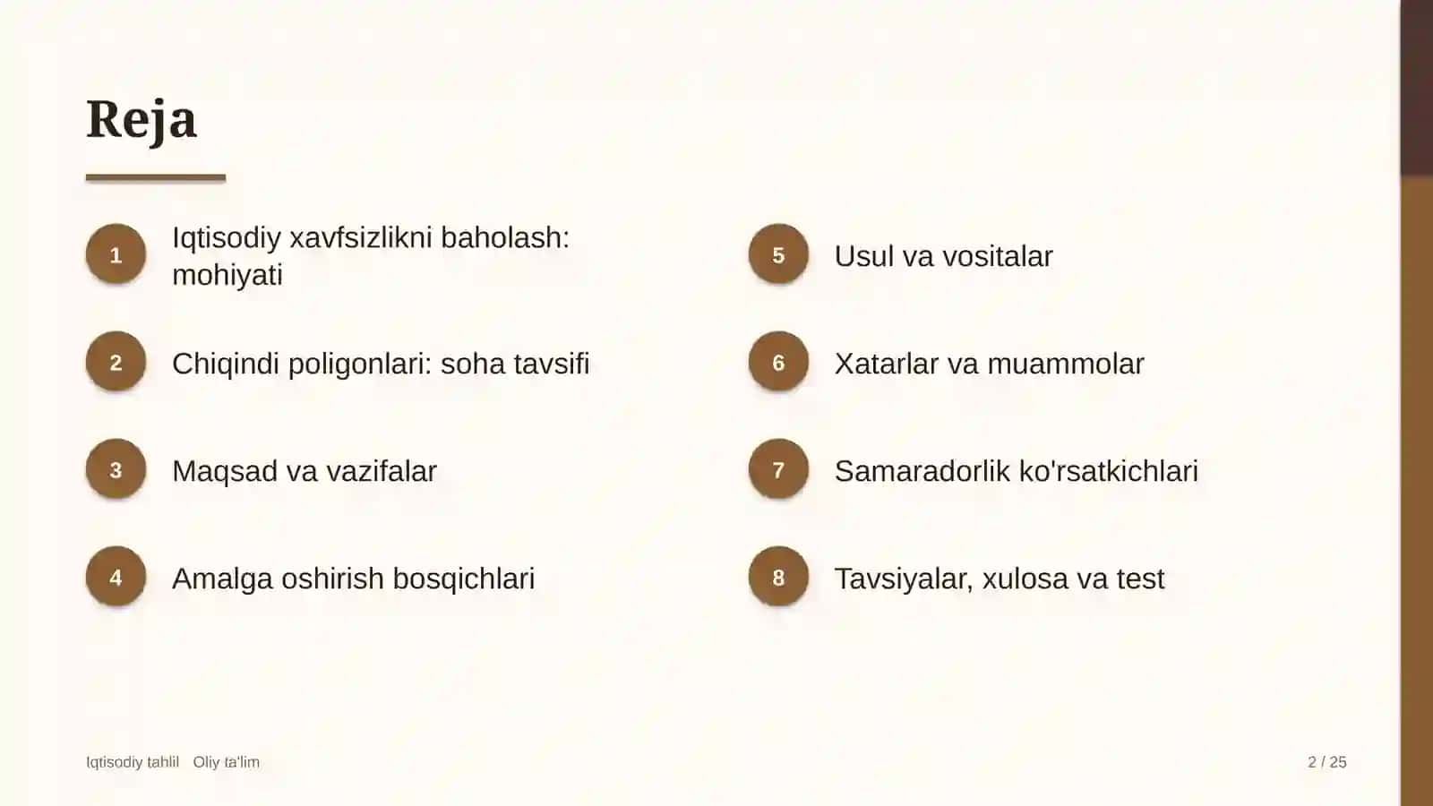 Iqtisodiy Xavfsizlikni Baholash: Mohiyati 2