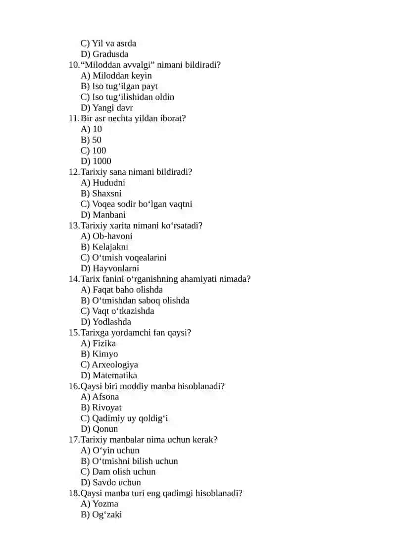 6-SINF TARIX FANIDAN 100 TA TEST 2