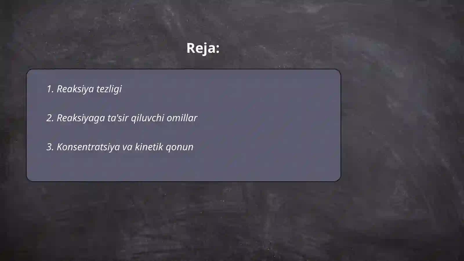 Kimyoviy kinetika 2