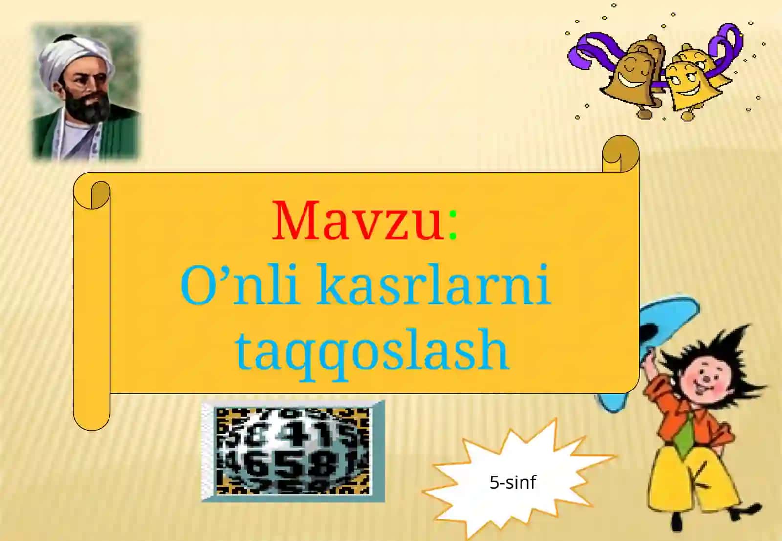O’nli kasrlarni taqqoslash 2