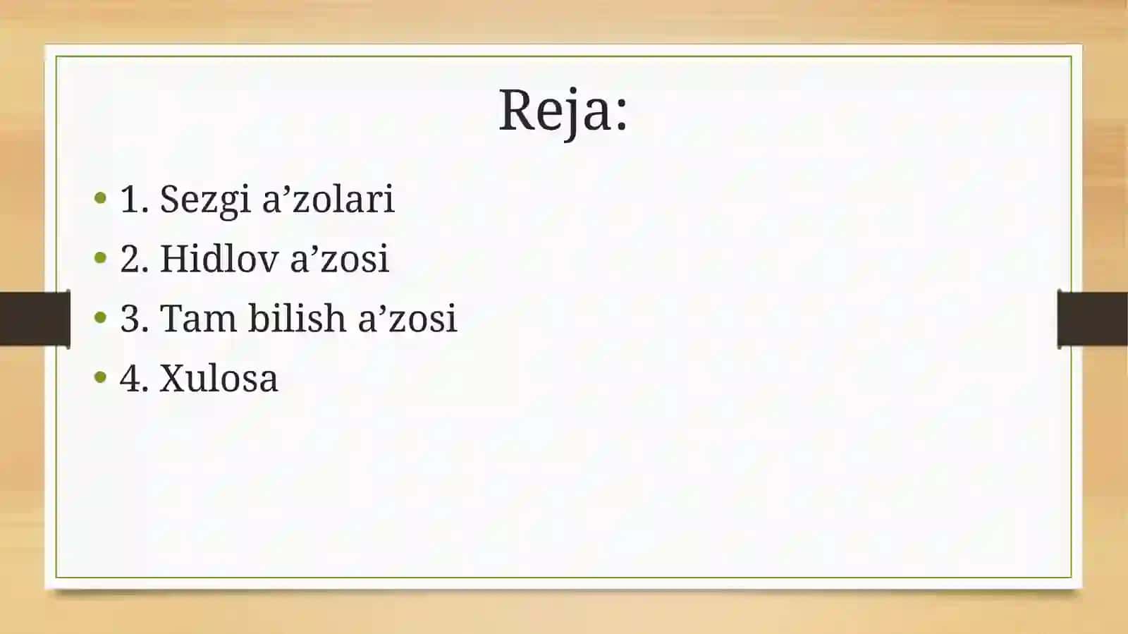 Sezgi a’zolari 2