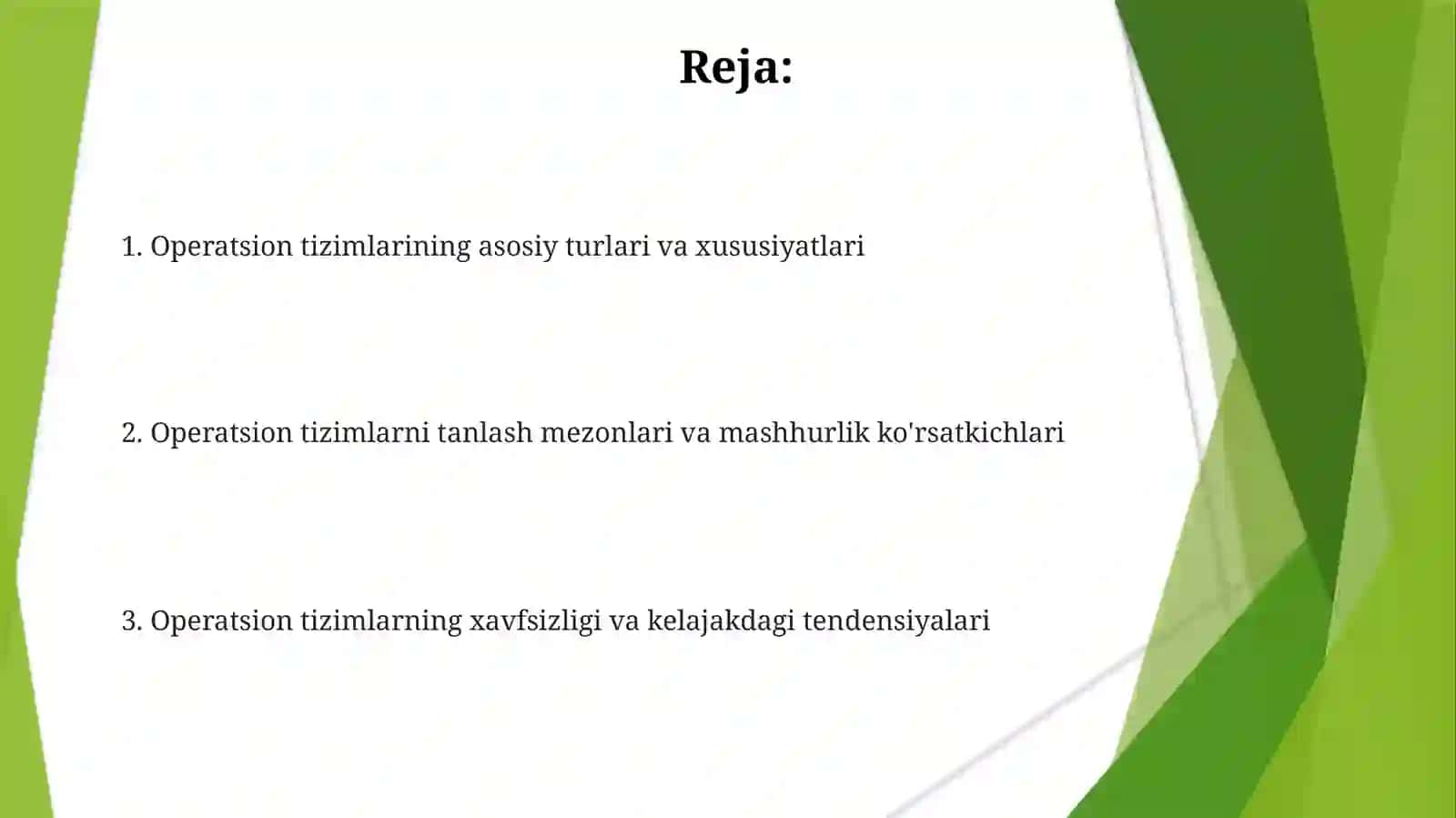 Operatsiontizimturlari 2