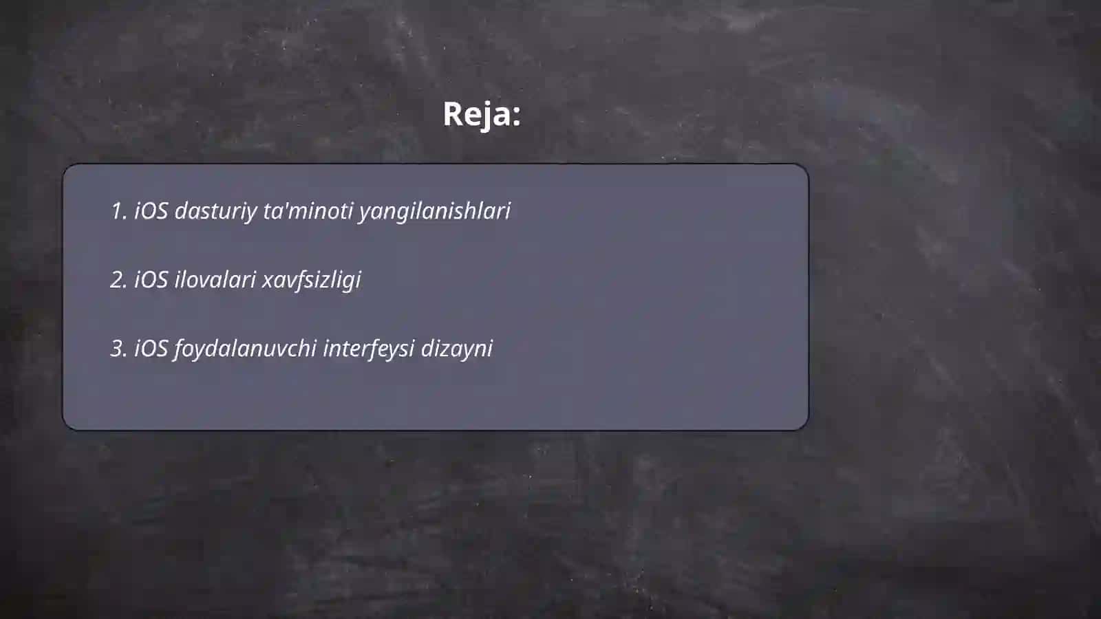 iOS mobil operatsion tizim 2