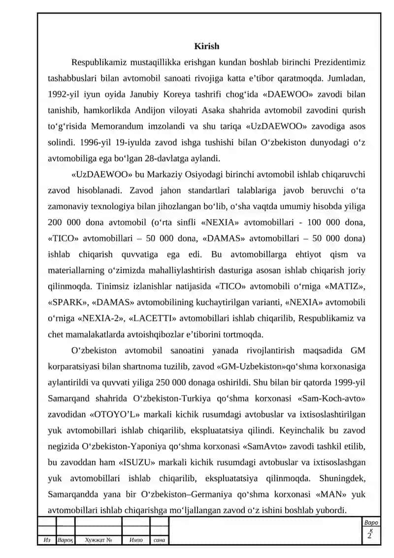 Karbyurator tizimi 2