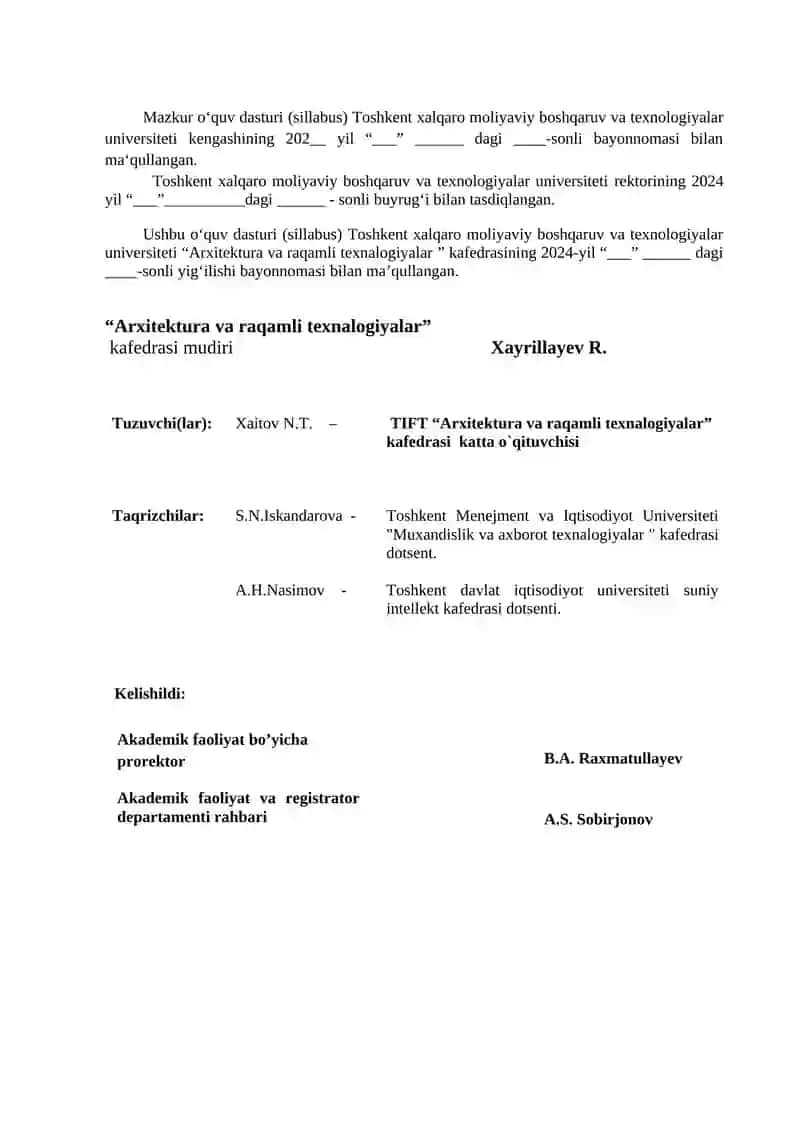 WEB TEXNOLOGIYALAR I 2
