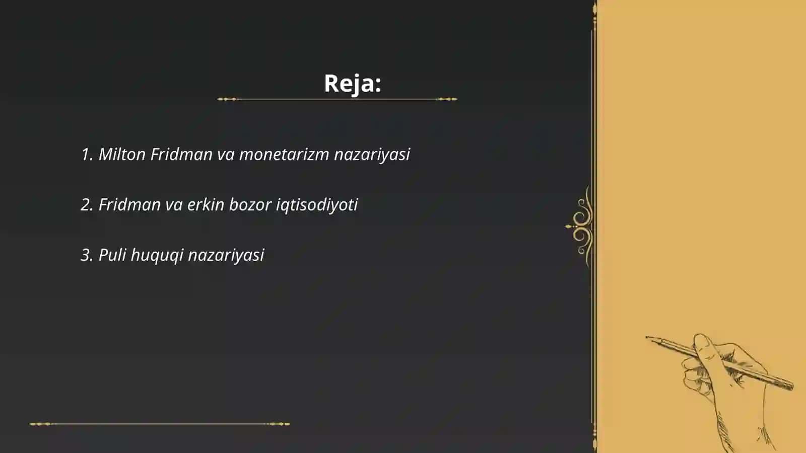 Milton Fridman va monetarizm nazariyasi 2