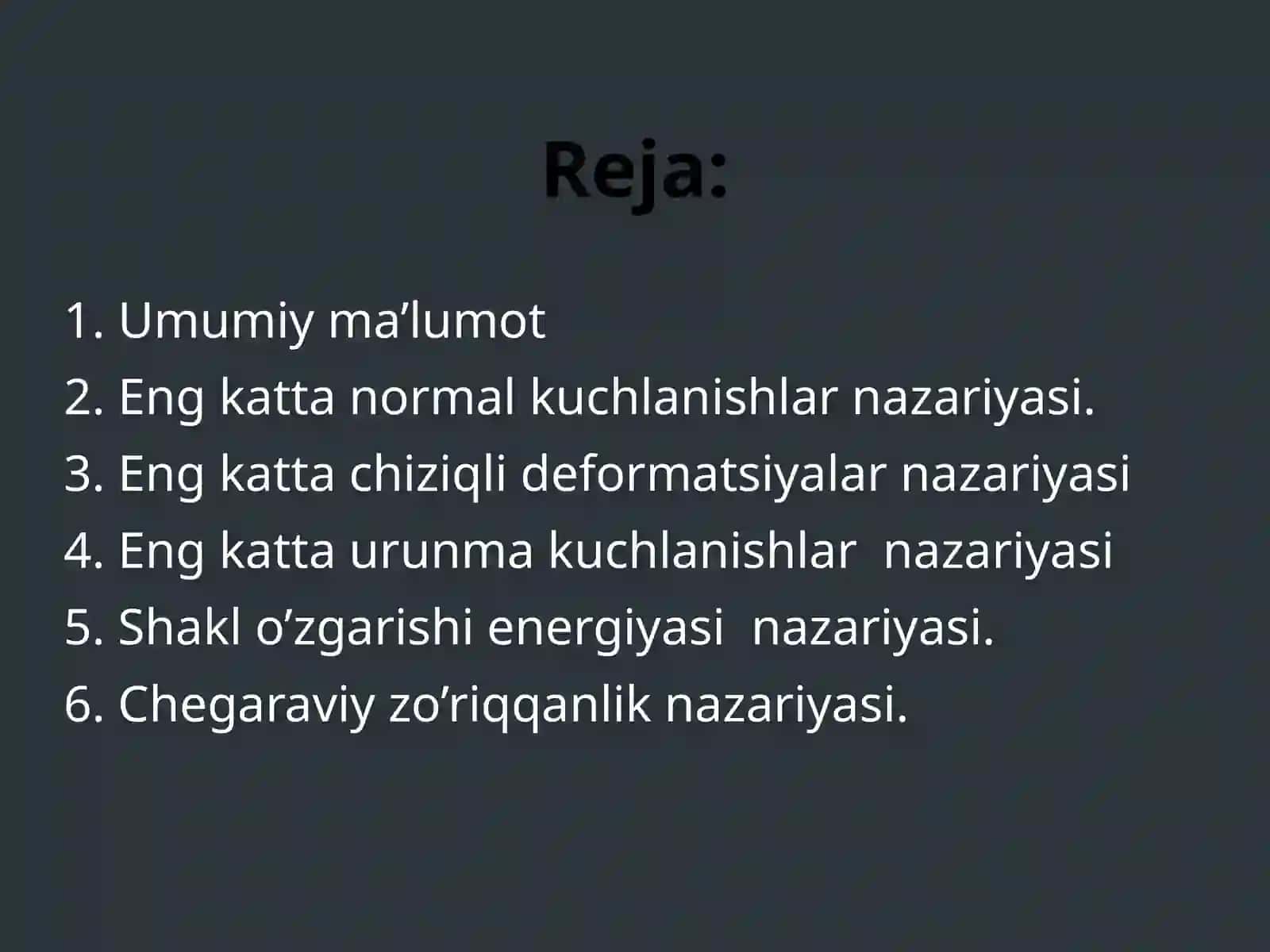 Umumiy ma’lumot 2
