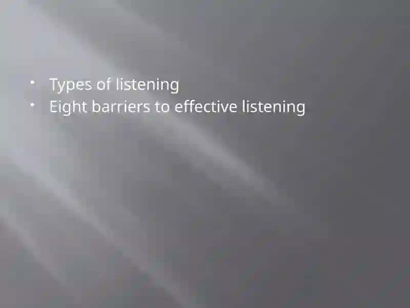 Discriminative listening 2