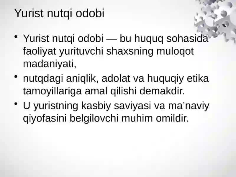 Yurist nutqi odobi 2
