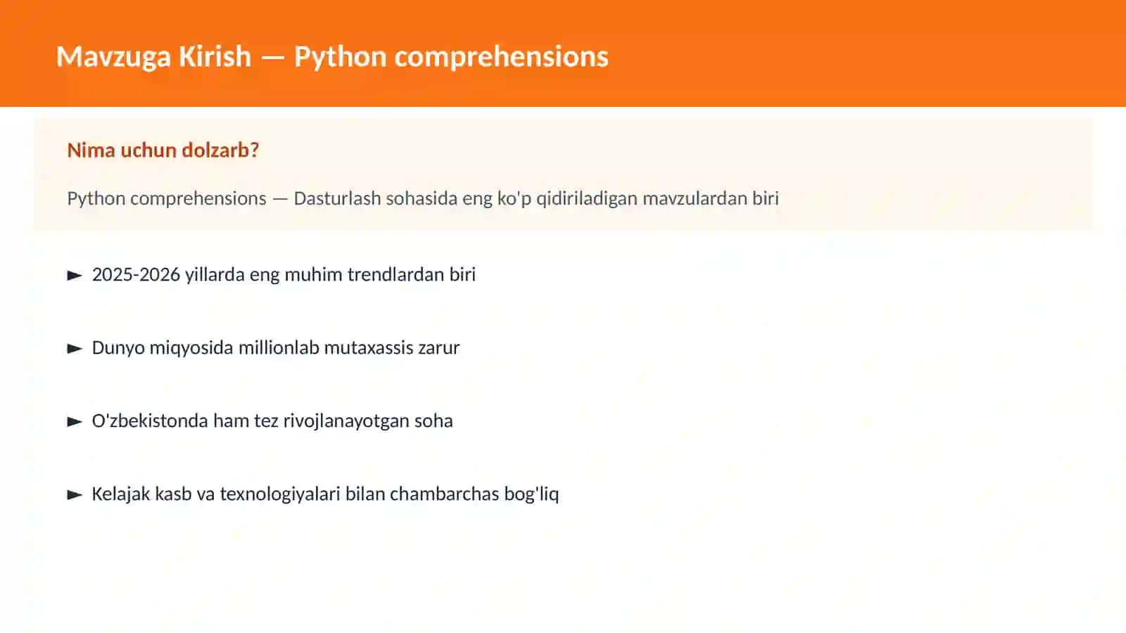 PYTHON DASTURLASH 2