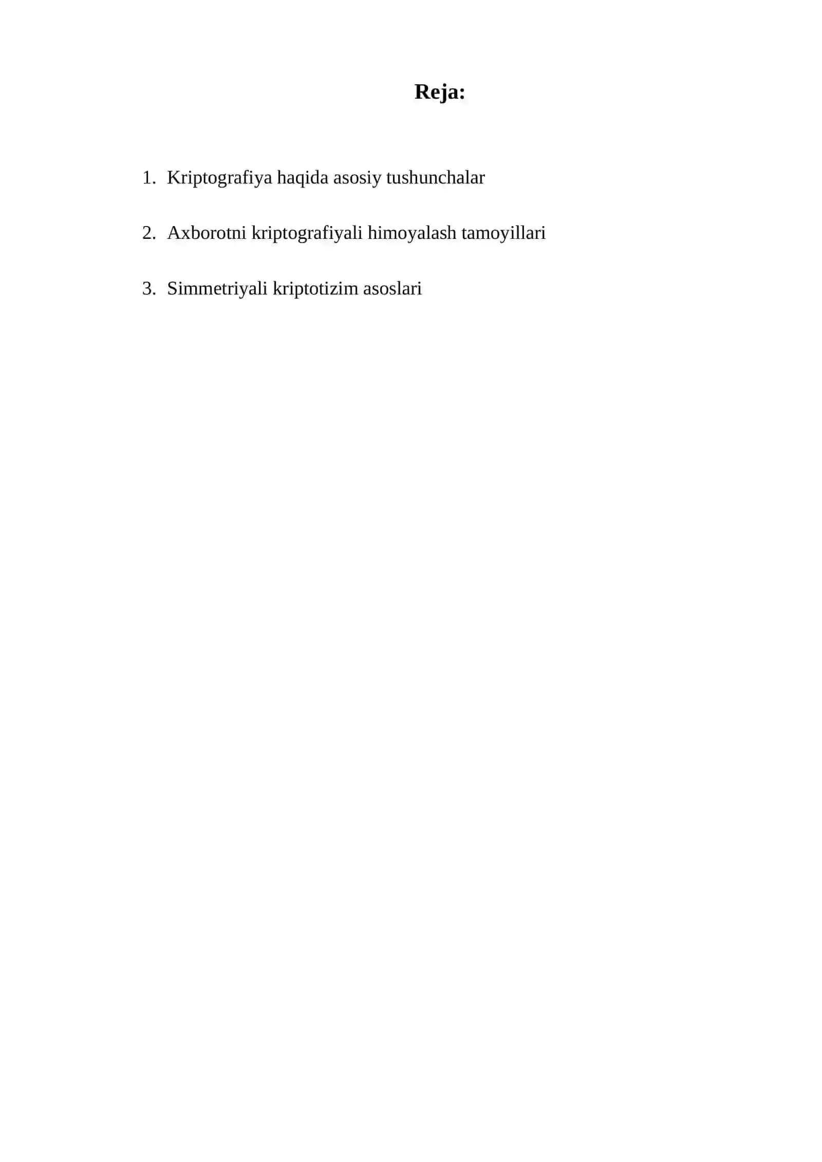 Axborotni ximoyalashning kriptografik usullari 2