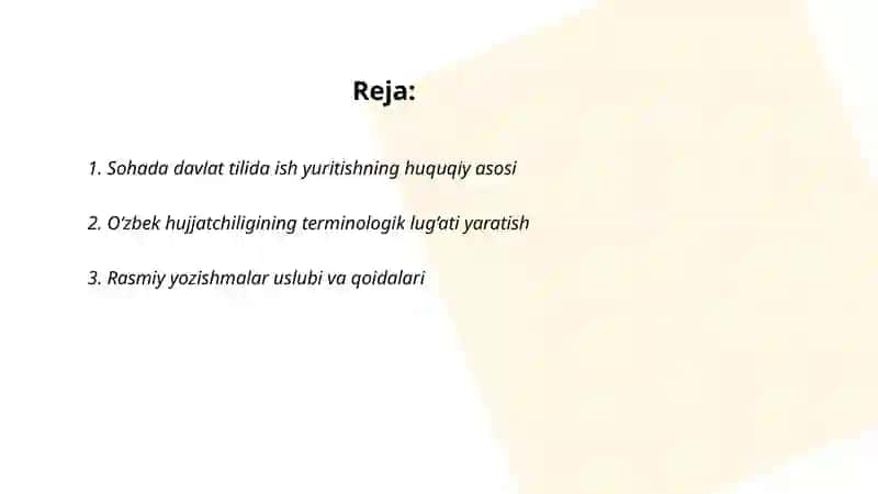 Sohada Davlat Tilida Ish Yuritish 2