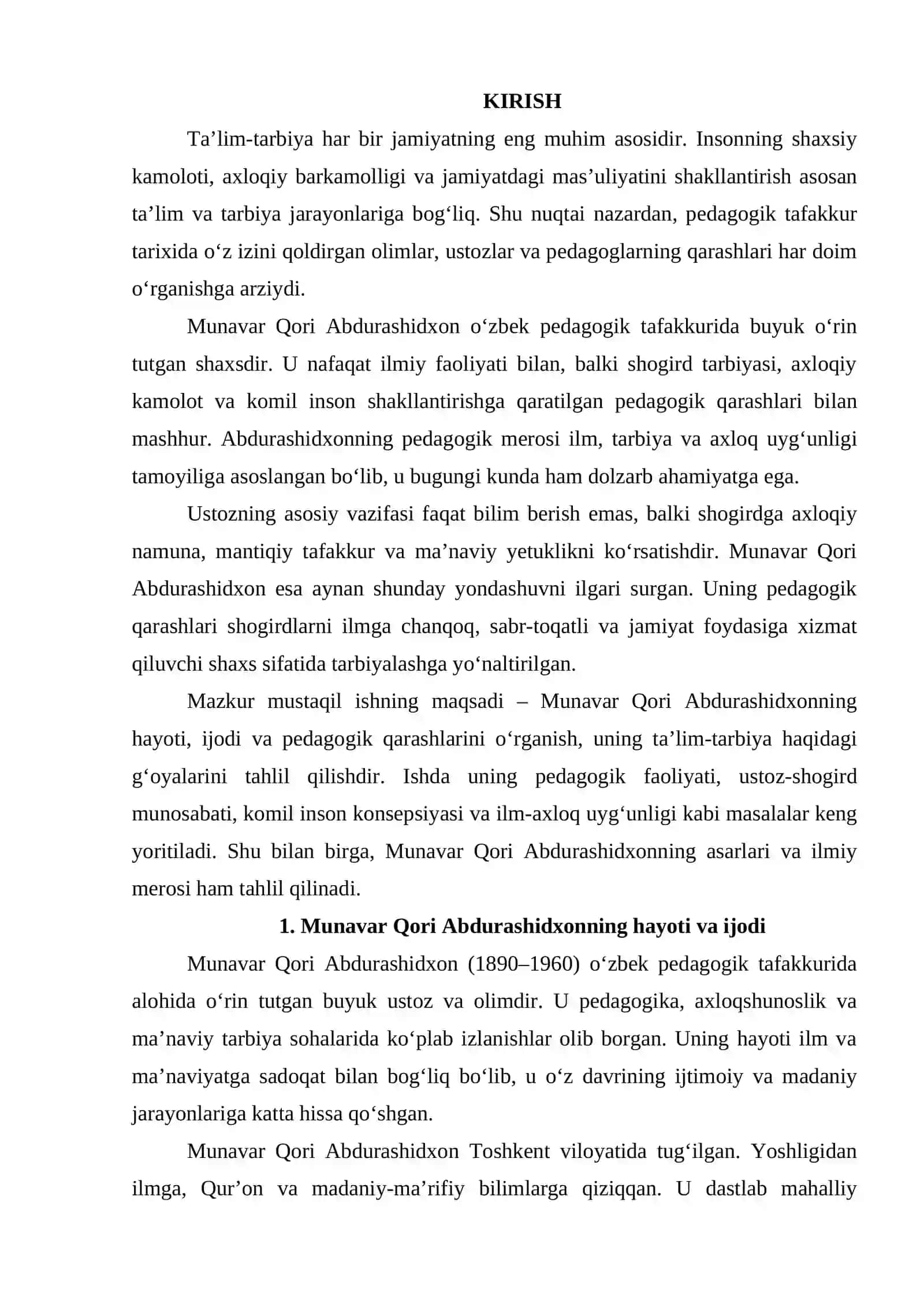 Munavar Qori Abdurashidxonning pedagogik qarashlari 2