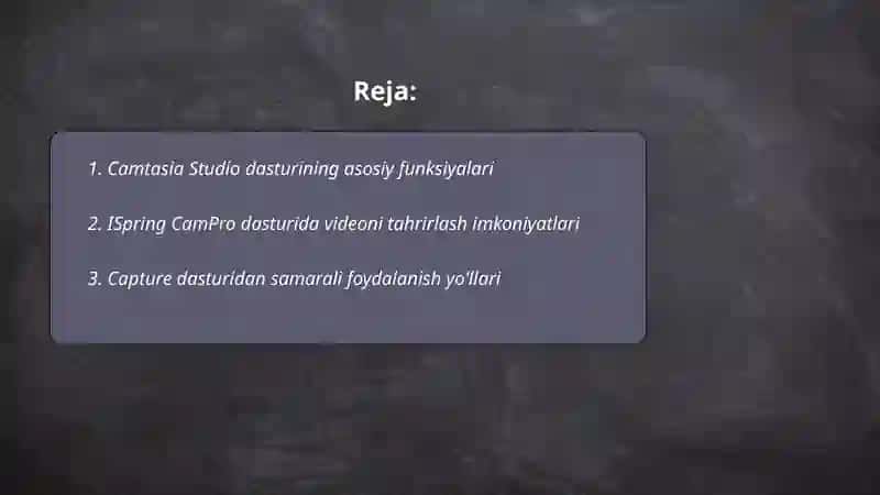 Camtasia Studio, ISpring CamPro, Capture 2
