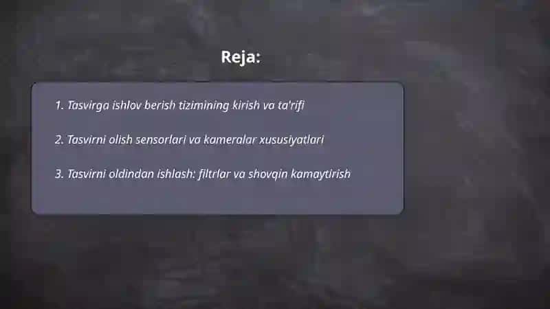 Tasvirga ishlov berish tizimi 2