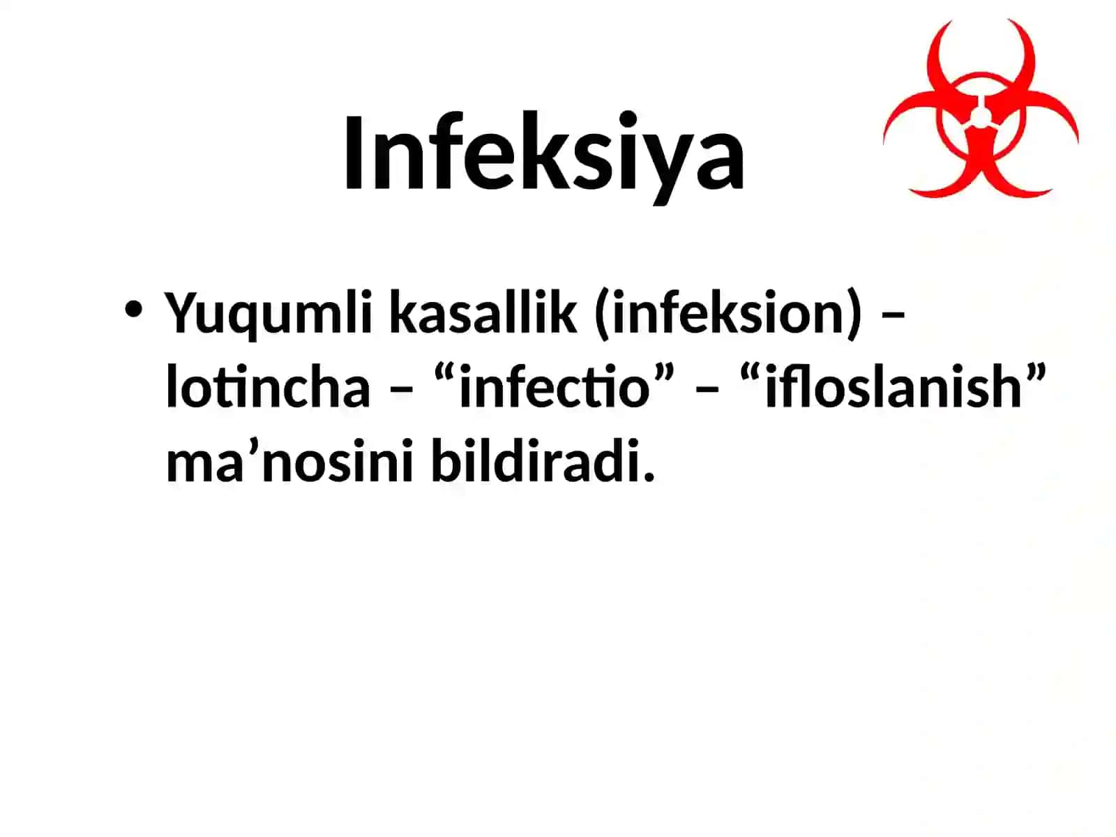Yuqumli kasalliklar faniga 2