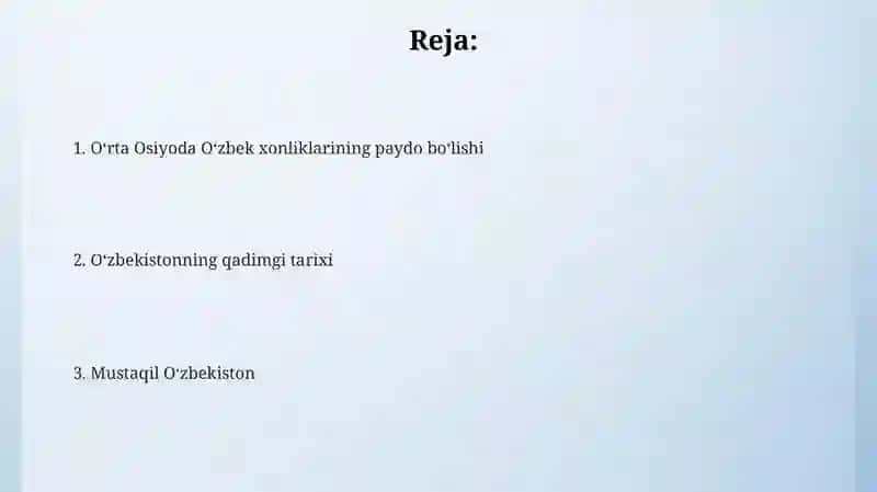 O'zbekiston tarixi 2