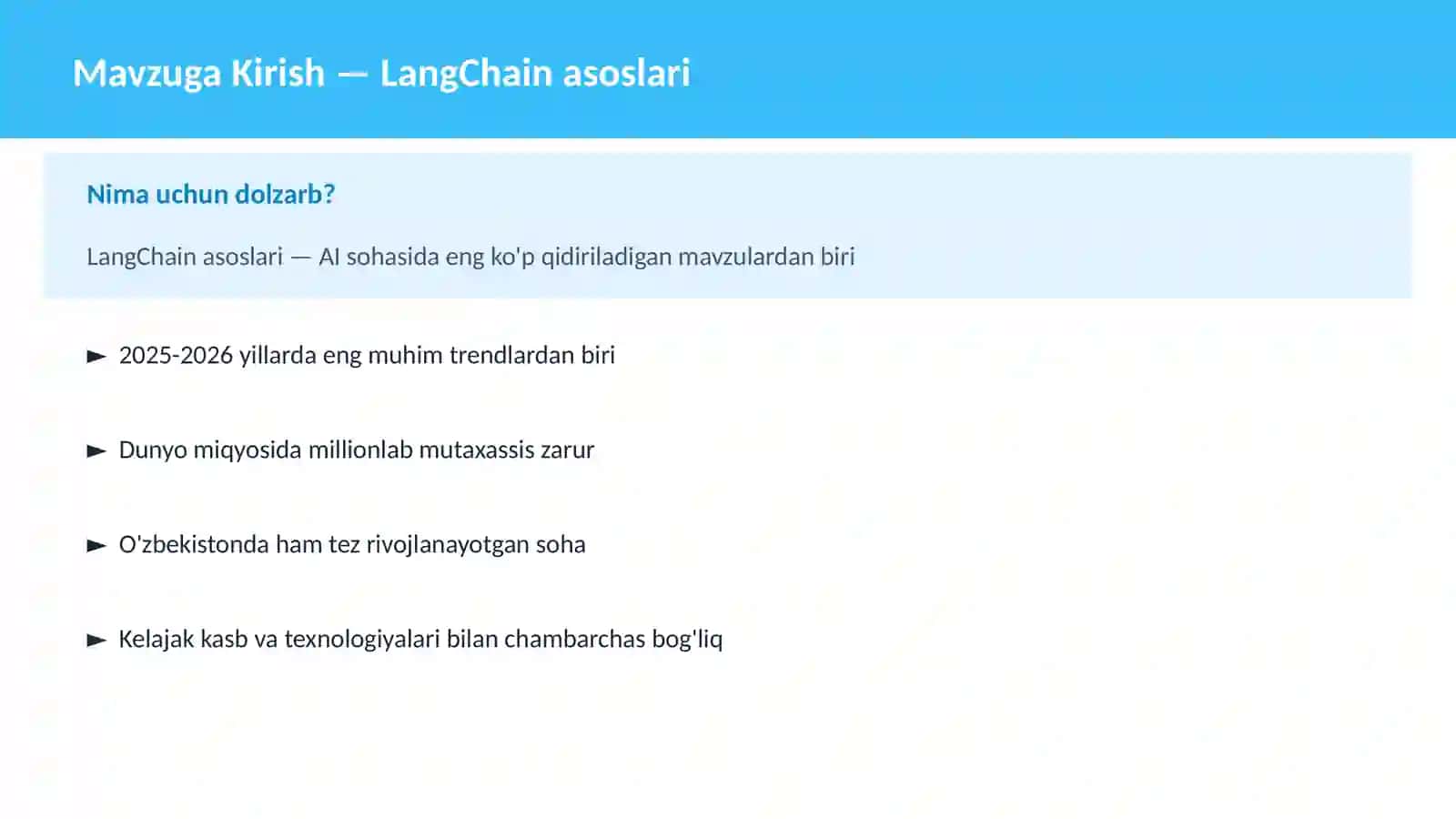 LangChain asoslari 2