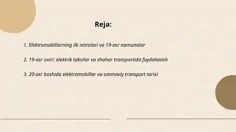 Elektromobillarning rivojlanish tarixi 2