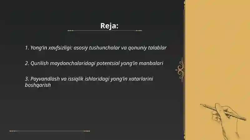 Yong‘in xavfsizligi va qurilish jarayonlaridagi xavf-xatarlar 2