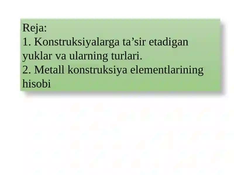 Metall konstruksiyalar 2