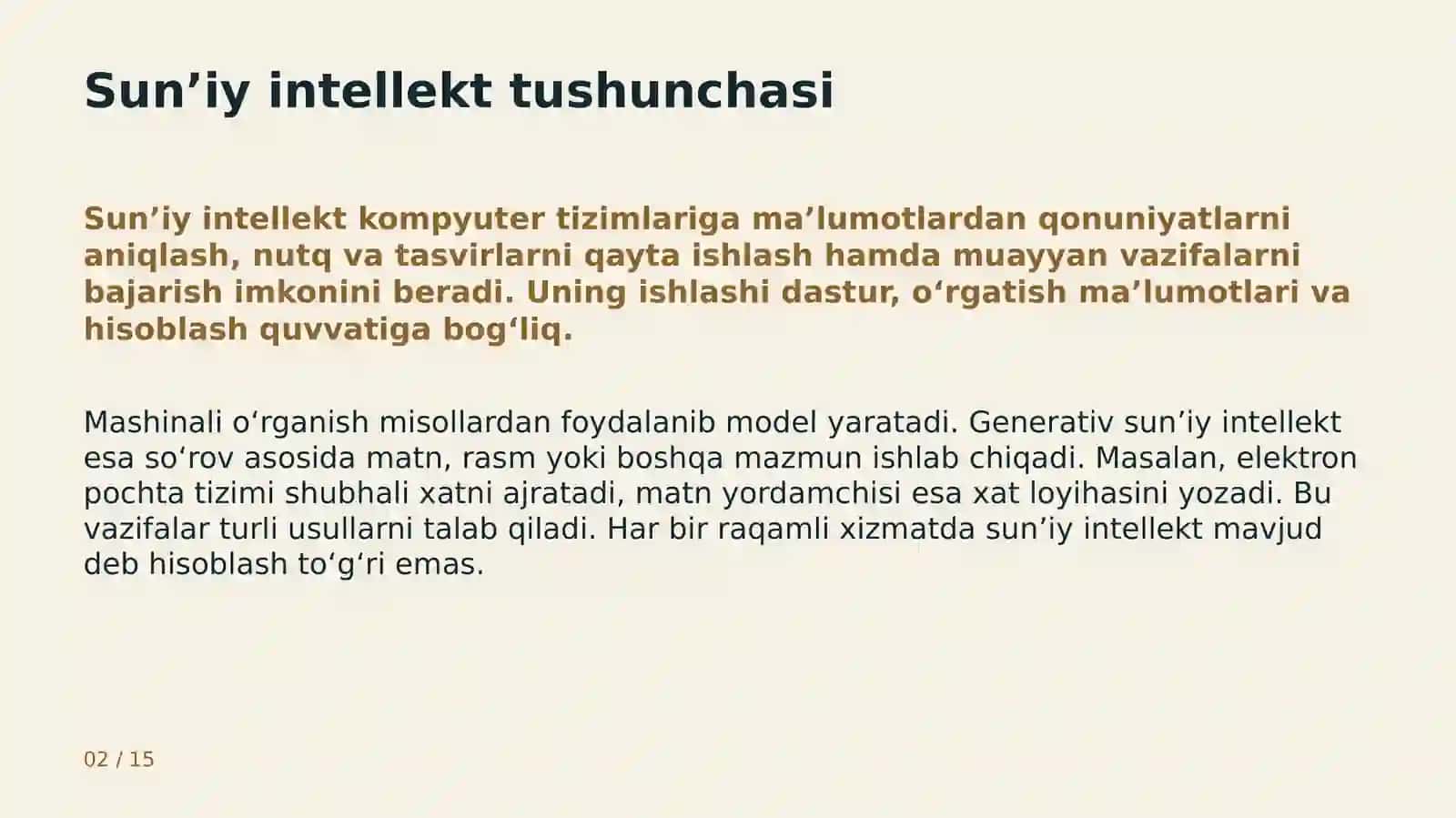 Sun’iy intellekt va Raqamli o‘qitish 2