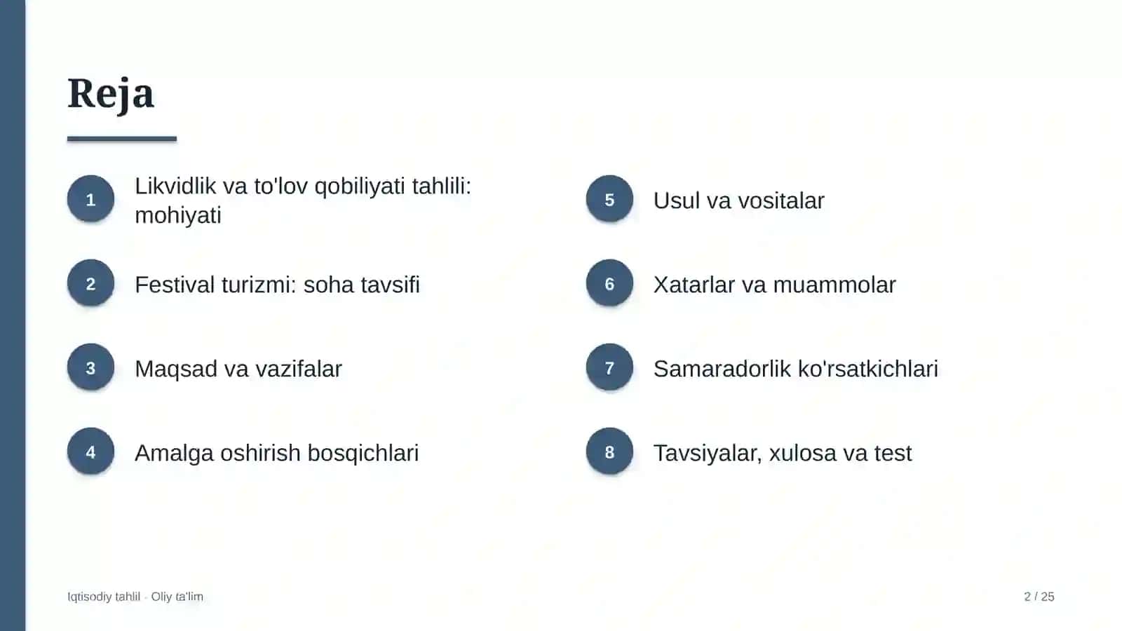 Festival turizmida likvidlik va to'lov qobiliyati tahlili 2