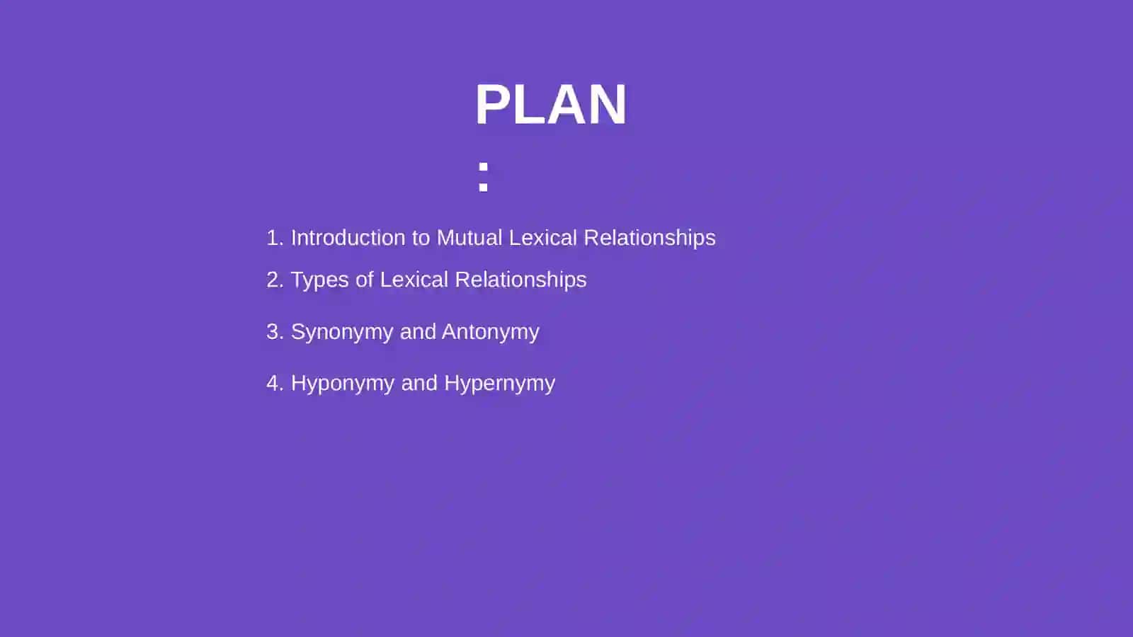 Mutual Lexical Relationships 2