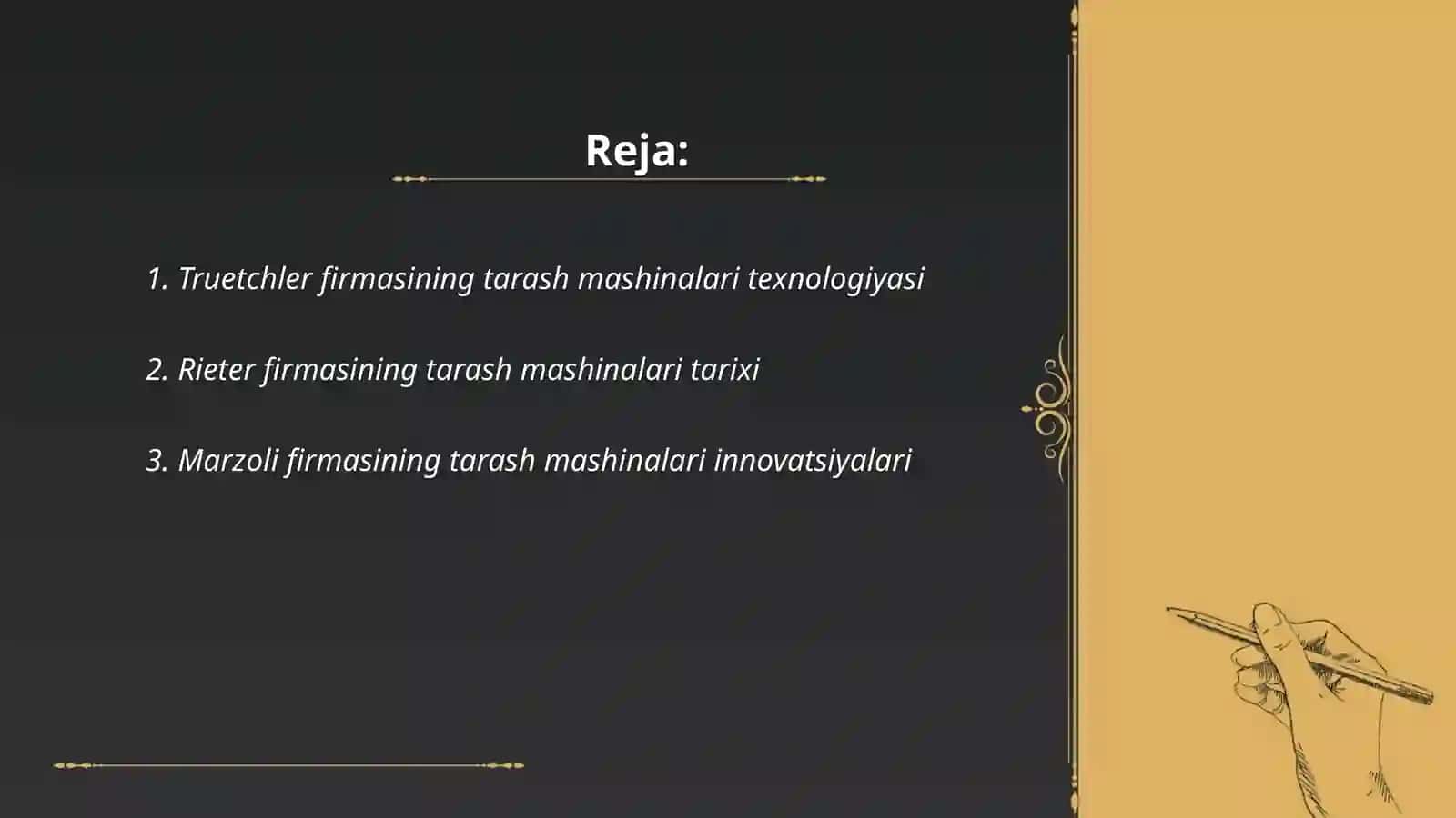 Tarash Mashinalari Texnologiyasi 2
