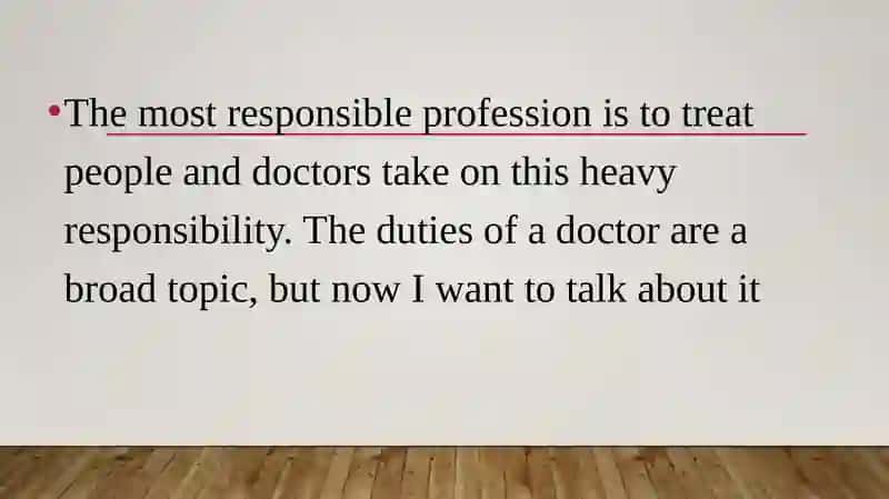 Duties of doctors 2
