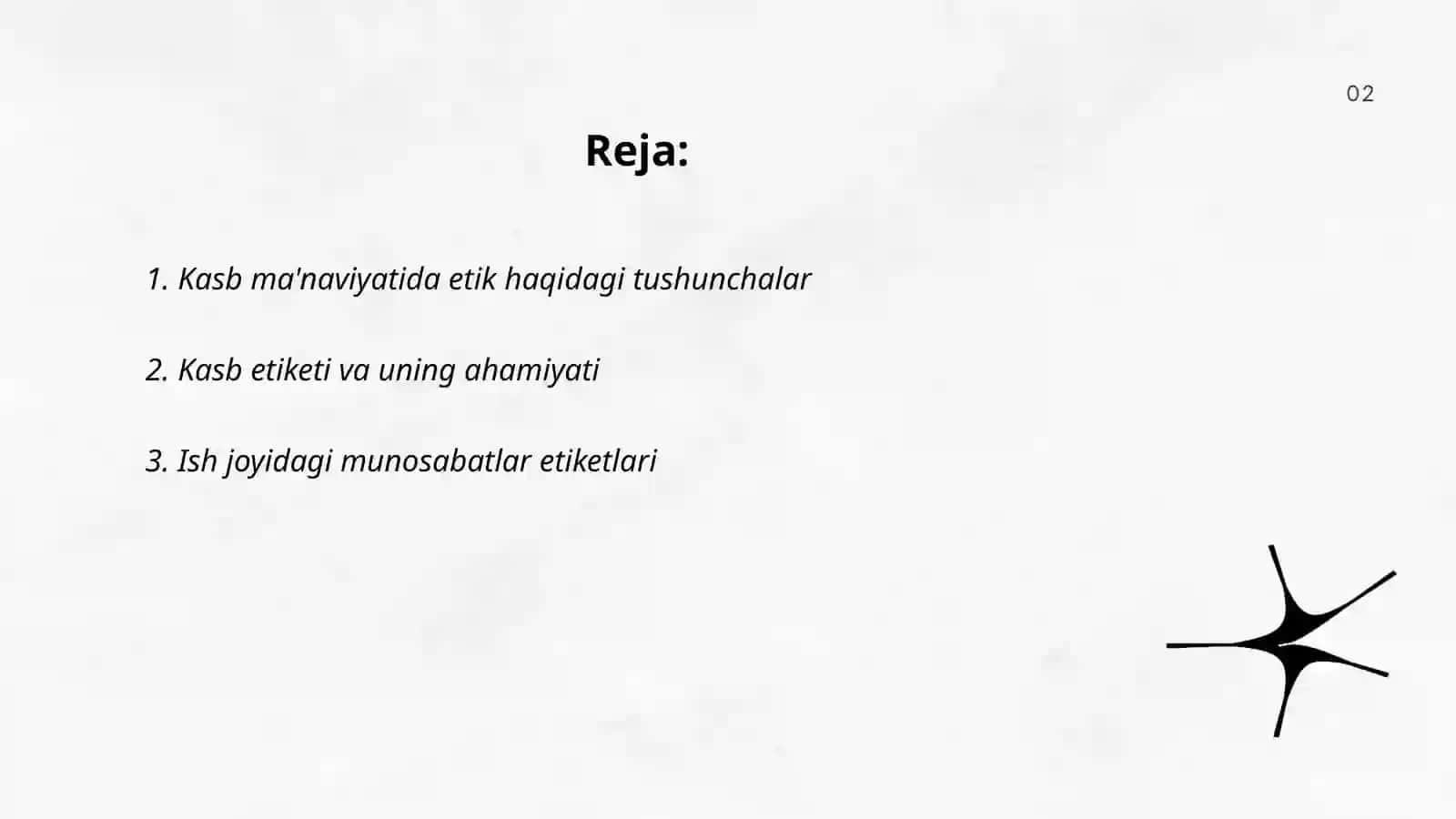 Kasb ma'naviyatida etiket 2