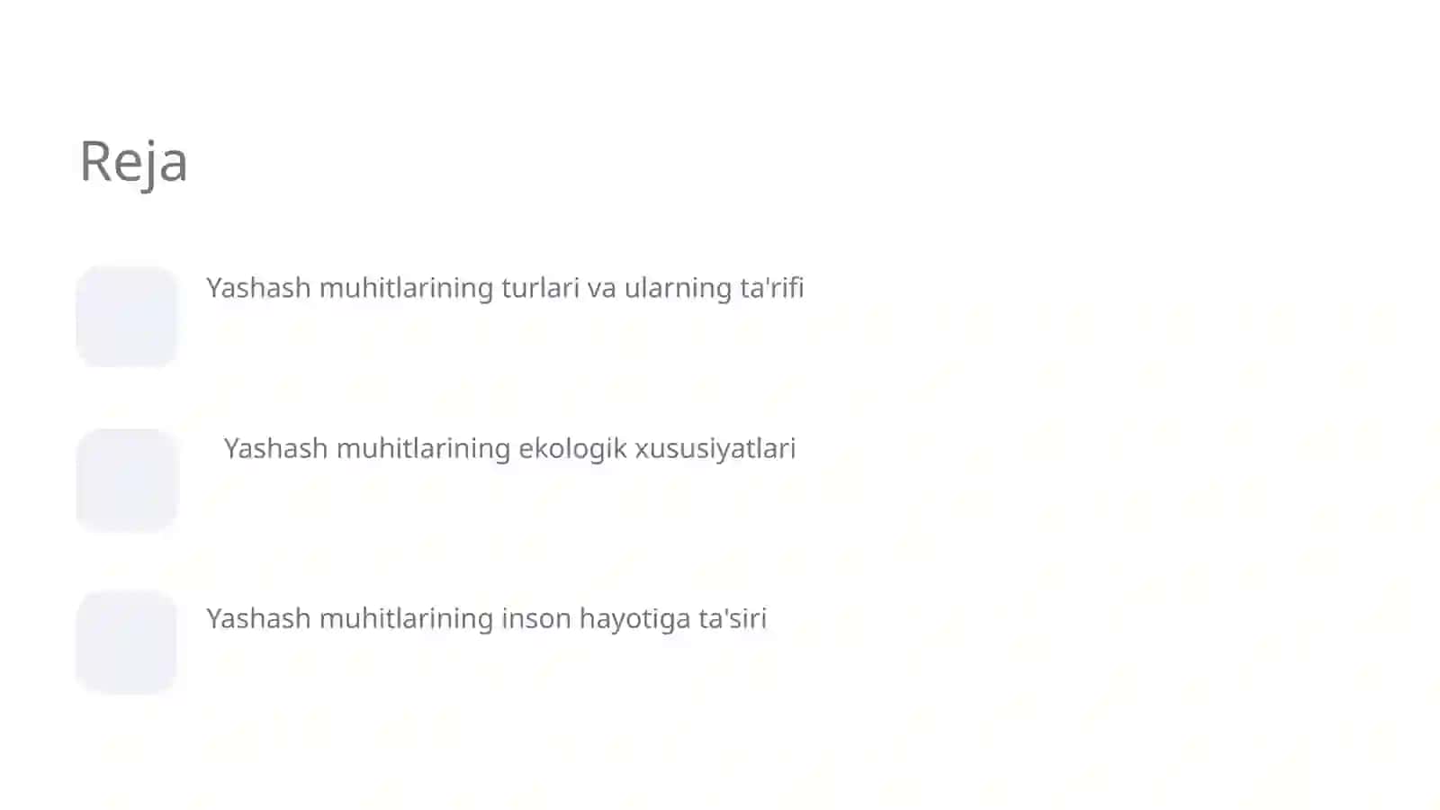 Yashash muhitlari va ularning xususiyatlari 2