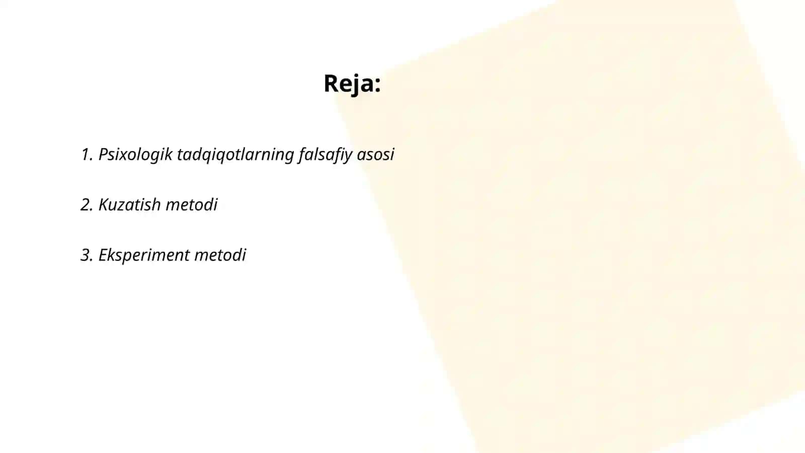 Psixologiya tadqiqot metodlari 2