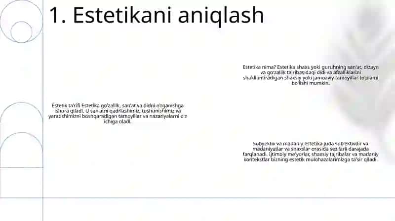Estetikani Aniqlash 2