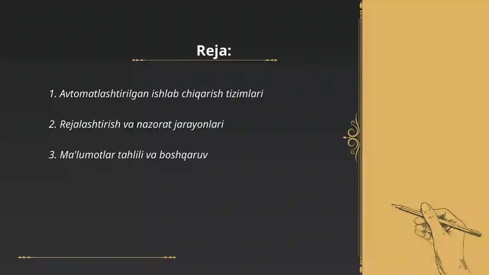 Avtomatlashtirilgan ishlab chiqarish tizimlari 2