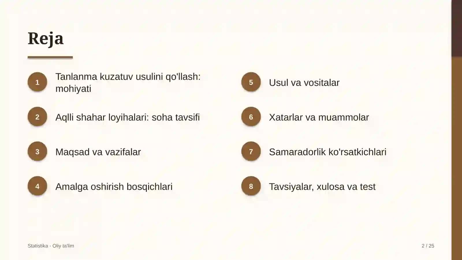 STATISTIKA · OLIY TA'LIM 2
