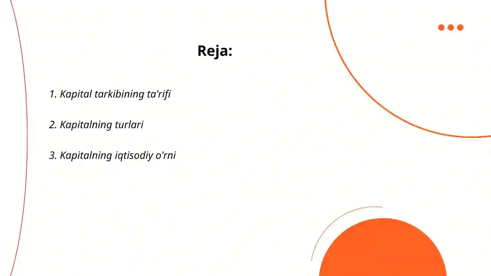 Kapital tarkibi va uning baxosi 2