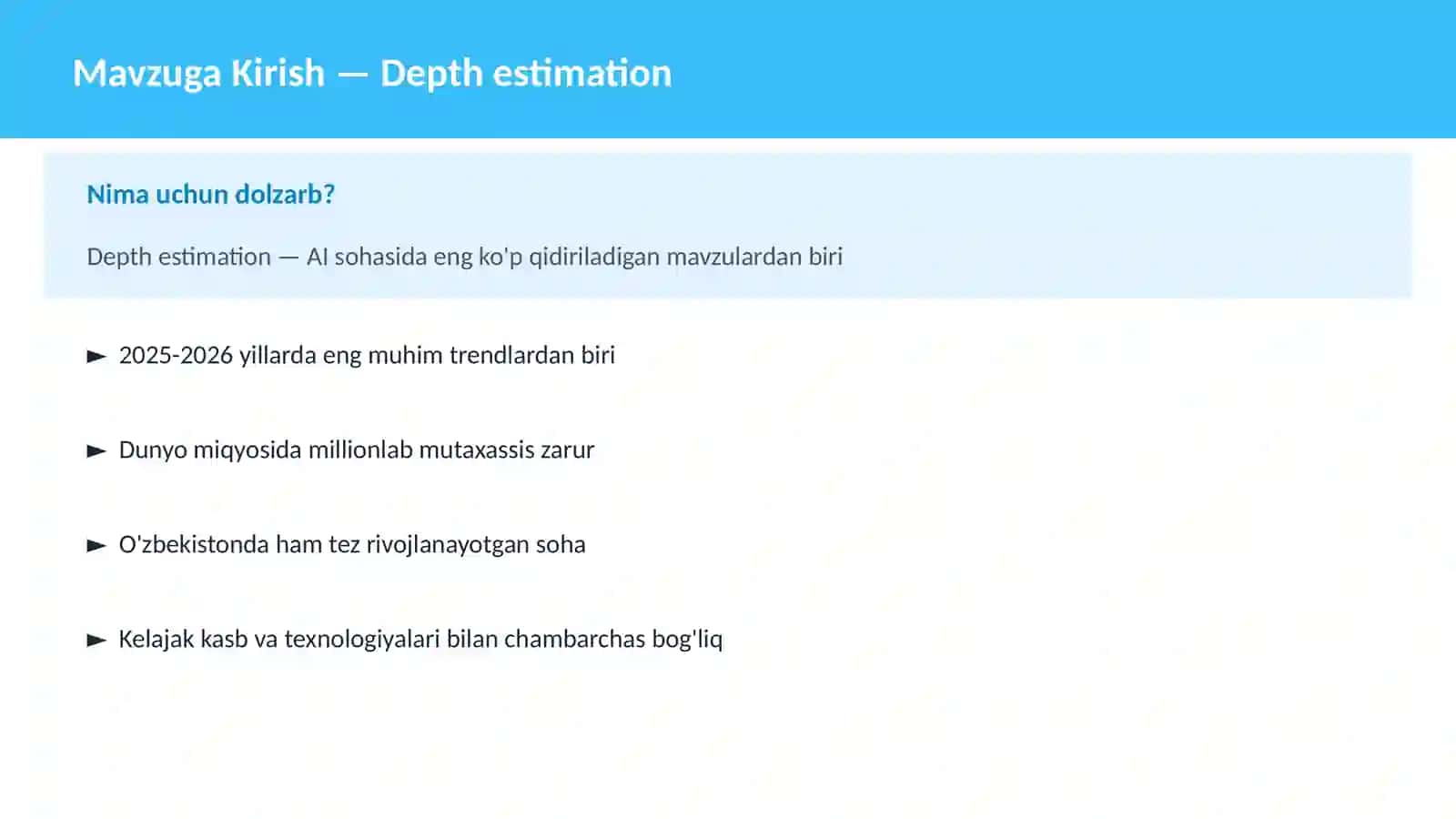 Depth estimation 2