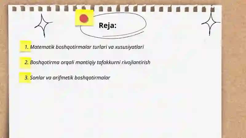 Matematik boshqotirma bilan ishlash 2