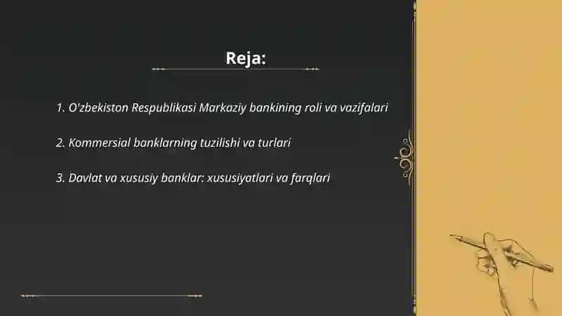 O'zbekiston Respublikasi Bank Tizimi 2