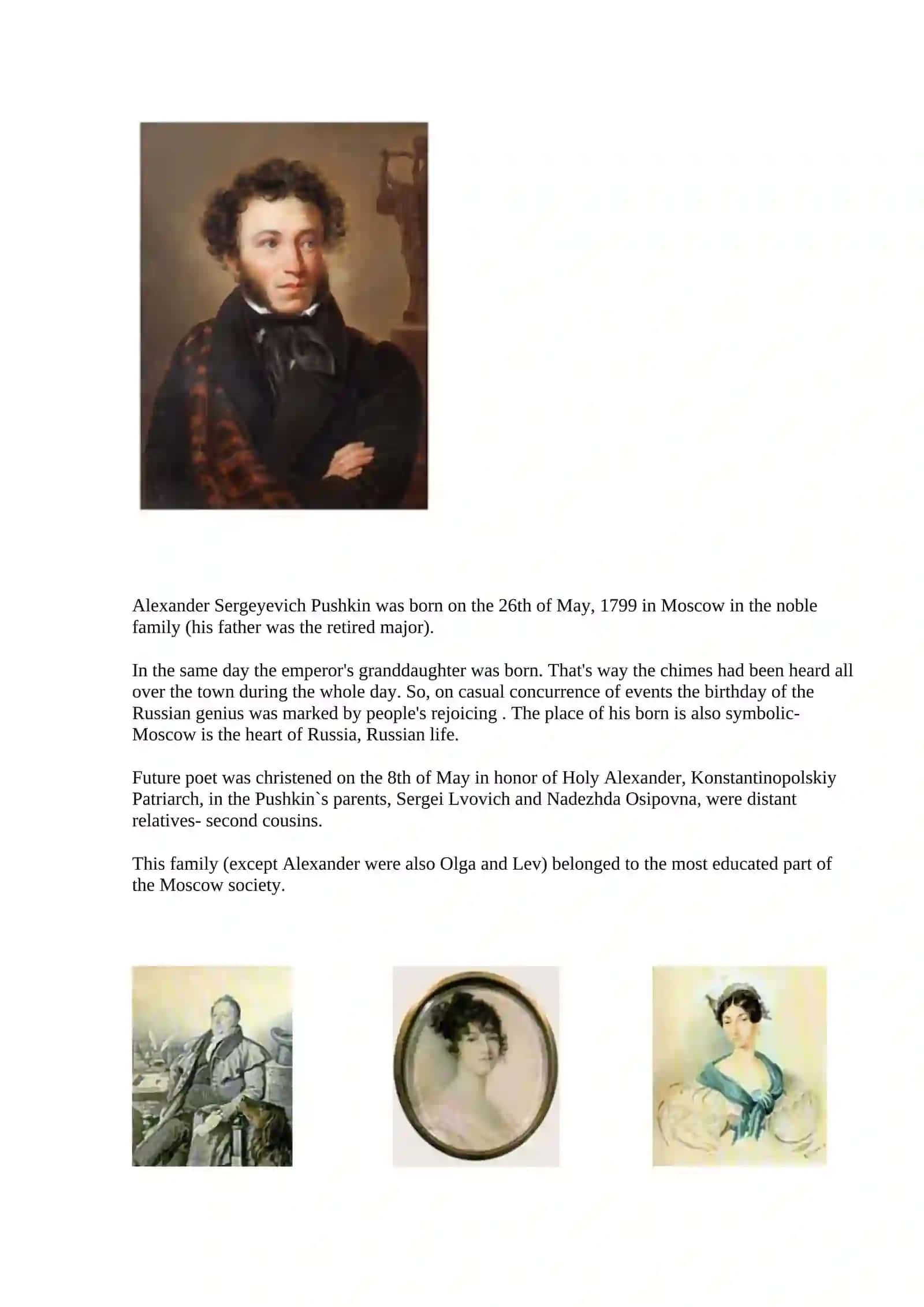 ALEXANDER PUSHKIN'S (1799 - 1837) 2