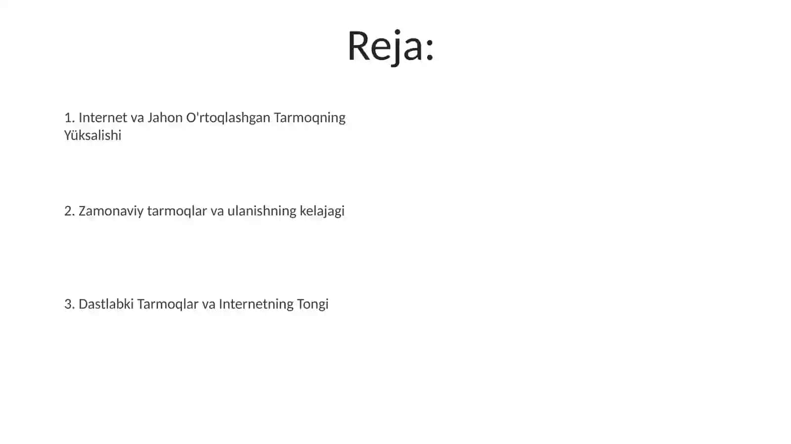 Dastlabki Tarmoqlar va Internetning Tongi 2