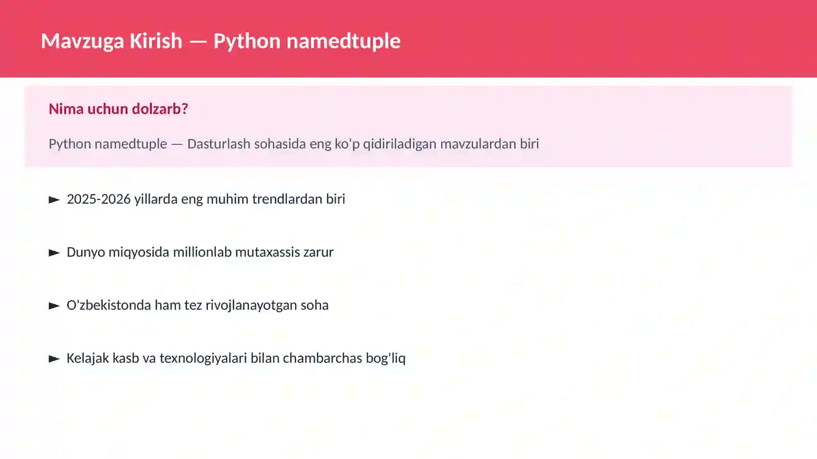 PYTHON DASTURLASH 2