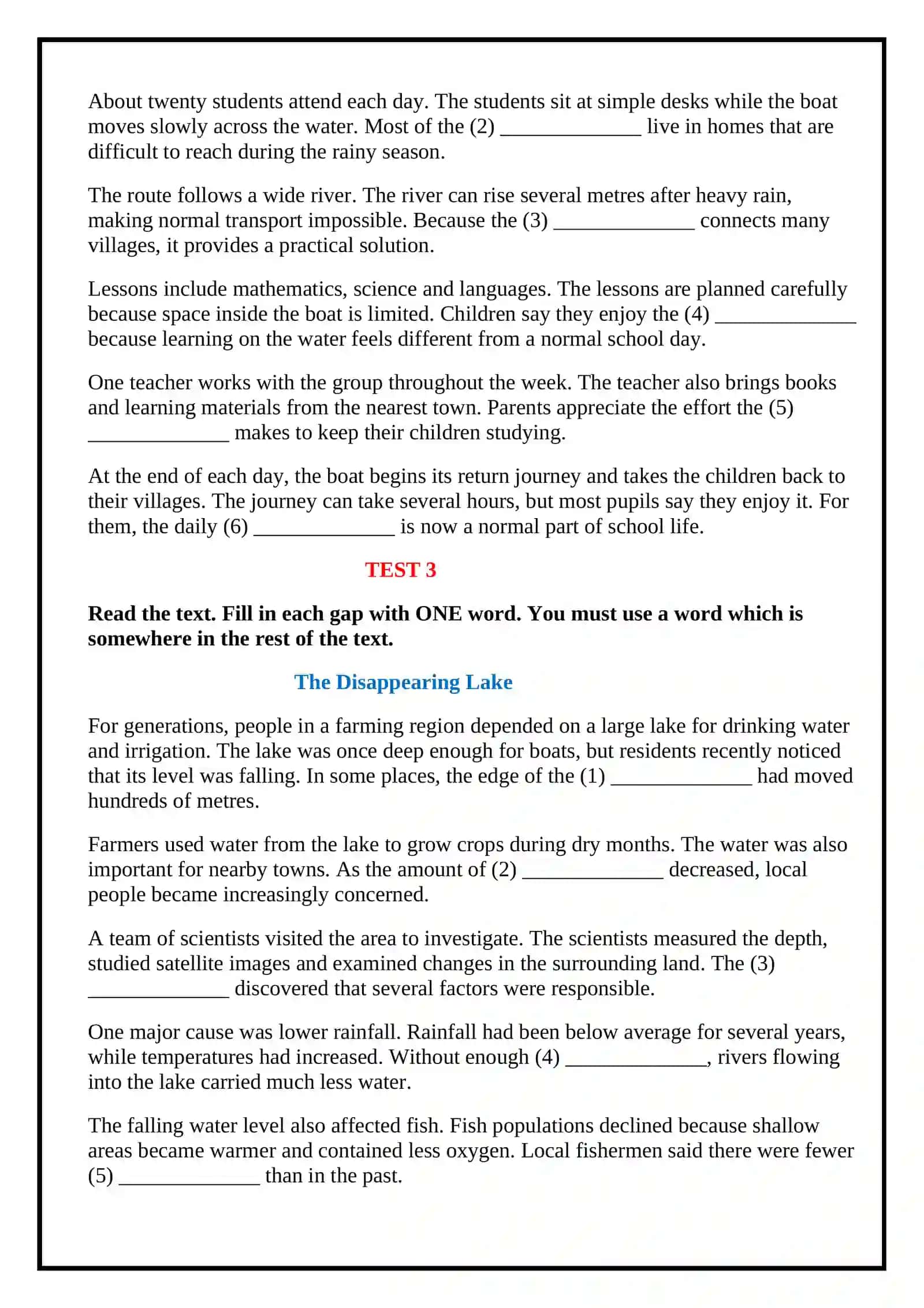Multilevel Reading Part1 (Professional Practice Tests-30 2