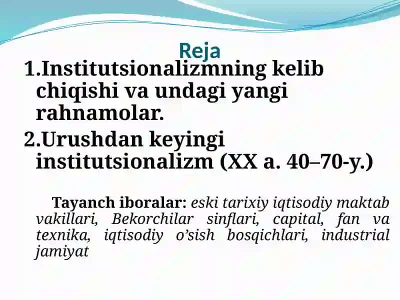 INSTITUTSIONALIZM 2