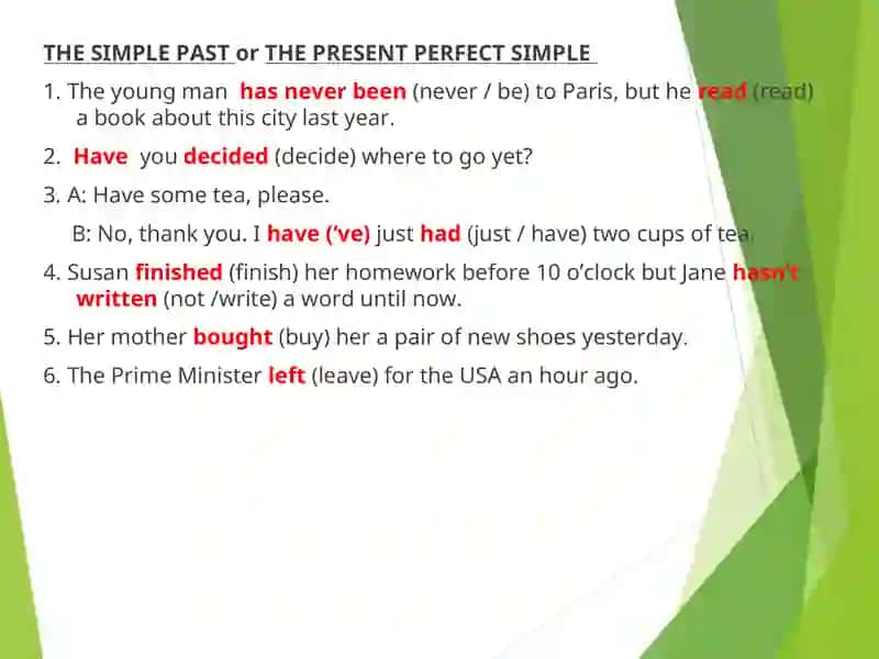 Grammar revision past 2