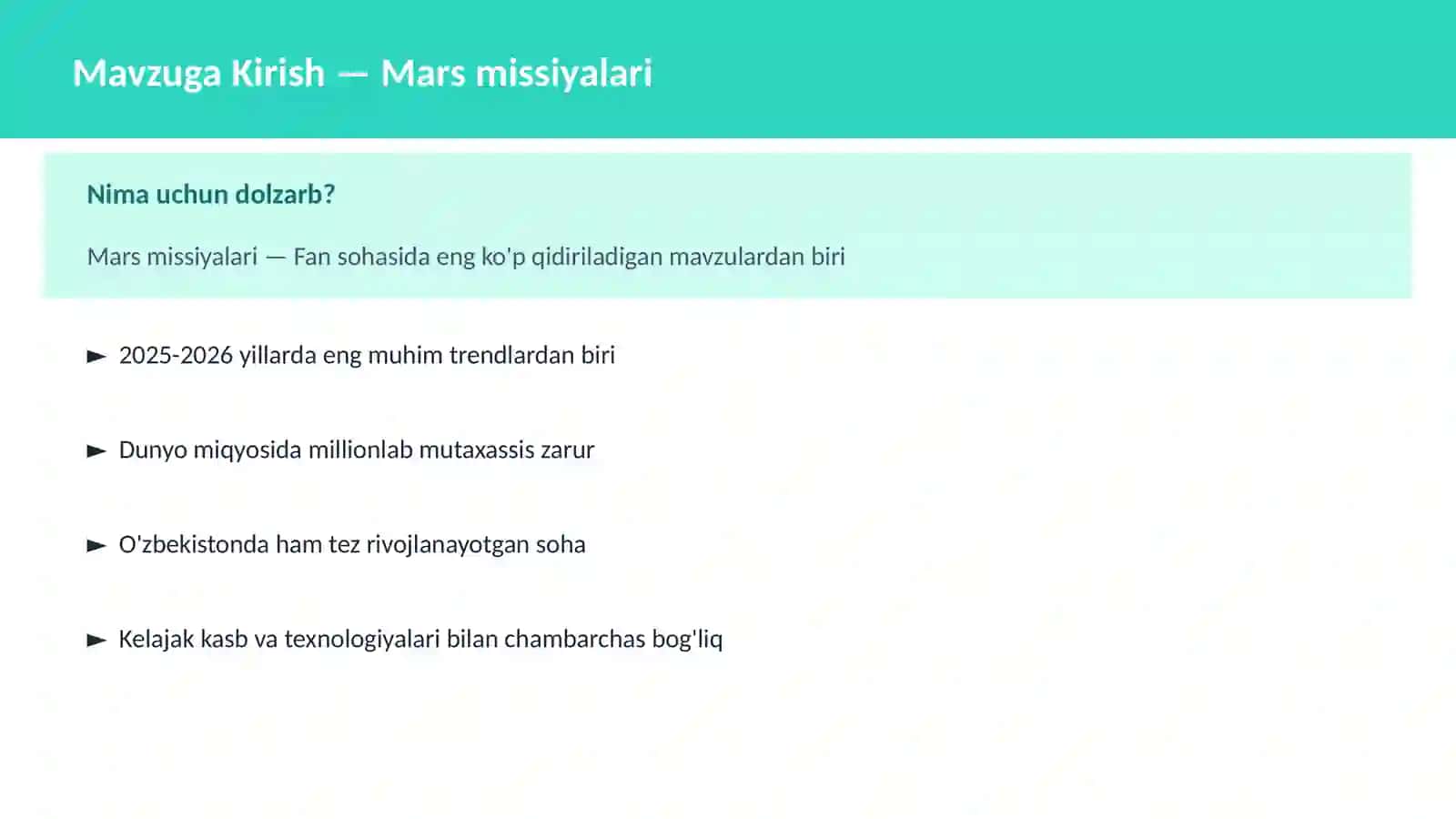 KOSMOSNI TADQIQ 2