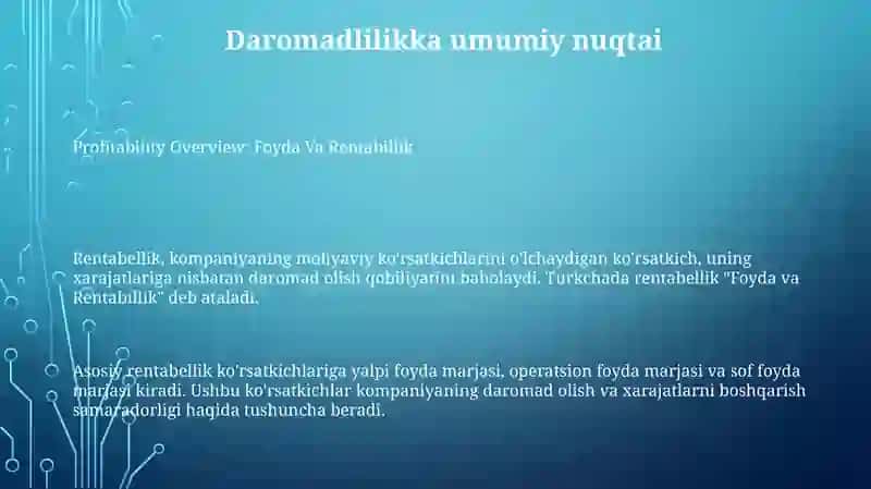 Foyda Va Rentabillik 2