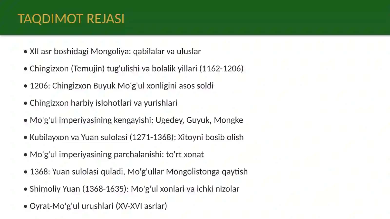 XII-XVII asrlarda Mongoliya 2